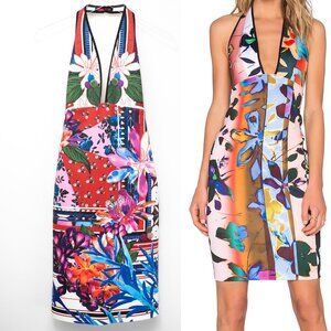 Clover Canyon Floral Geometric Print Multicolor Halter Neck Colorful Size Small